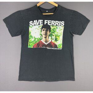 Vintage Y2K Save Ferris Buellers Day Off Movie Promo Black Shirt Medium Rare